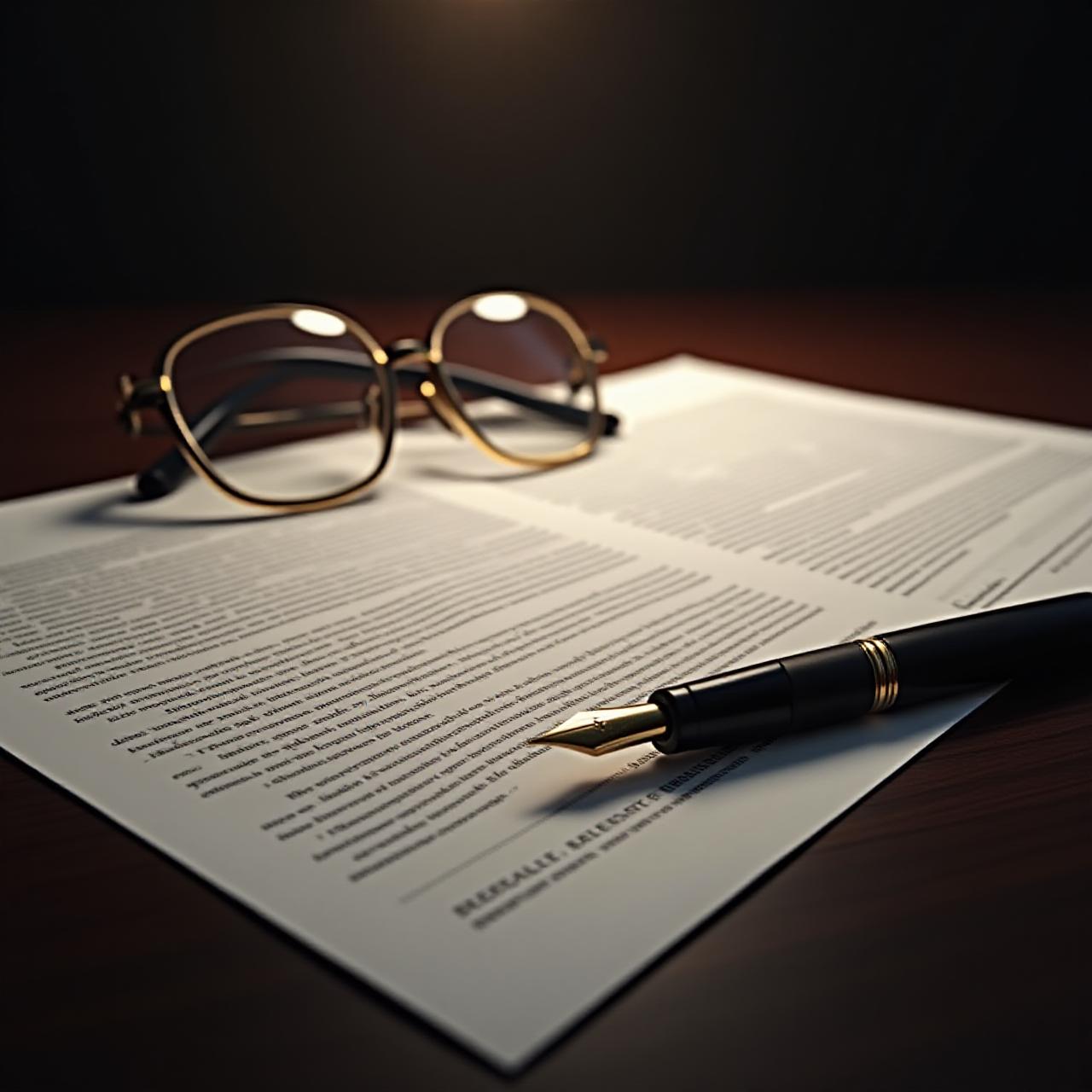 Documentazione legale formale su scrivania moderna